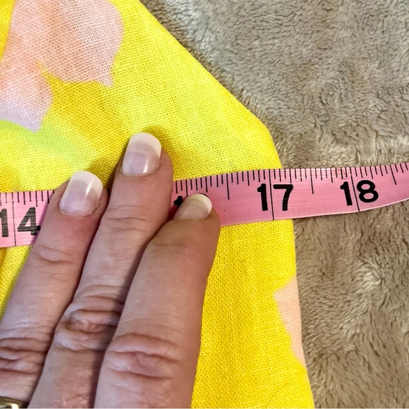 ZARA Cropped Summer Top Yellow Pink Flowers XL New - Picture 5 of 9